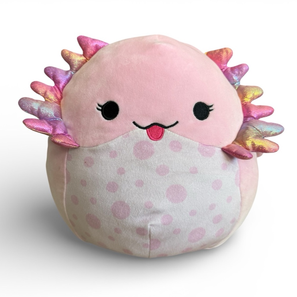 NWT Squishmallows Barika Axolotl Plush Pink Iridescent Gills Stuffed Animal Toy